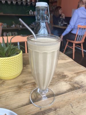 Biscoff and caramel milkshake at PEACH in Newport