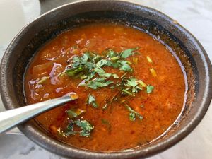 Spiced chickpeas side at Cinnamon Kitchen in Oxford