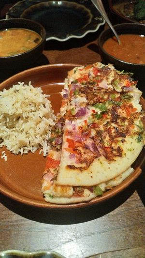 Masala Uttappam (was ok, a bit plain) at Cinnamon Kitchen in Oxford