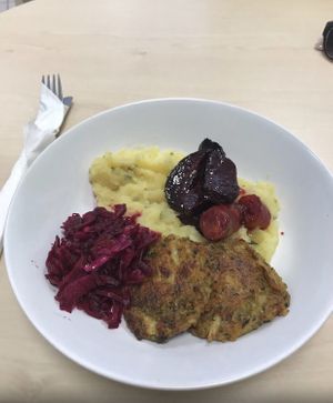 Beetroot, potato porridge at Vesta in Roznov Pod Radhostem