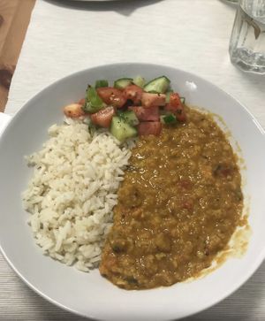 Curry, rice at Vesta in Roznov Pod Radhostem
