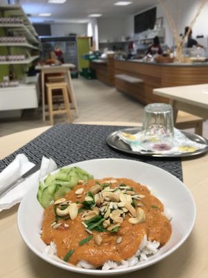 Rice pasta, sauce from baked tomato and capsicums🌶🍅  at Vesta in Roznov Pod Radhostem