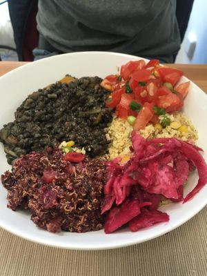 Lentils, salad and quinoa with beetroot. at Vesta in Roznov Pod Radhostem