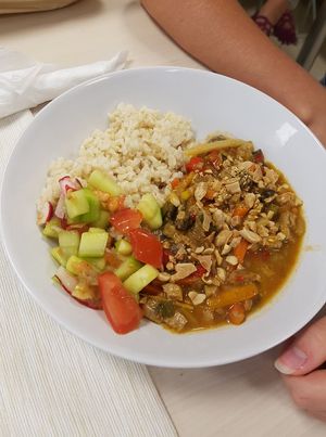 Kung Pao and natural rice at Vesta in Roznov Pod Radhostem