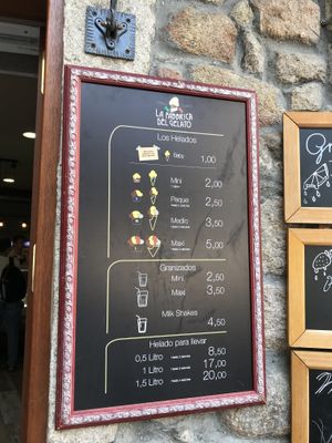 Prices  at Fabbrica del Gelato in Vigo