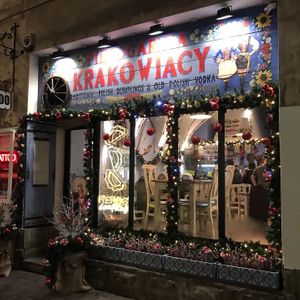Restaurant from the outside at Pierogarnia Krakowiacy in Krakow