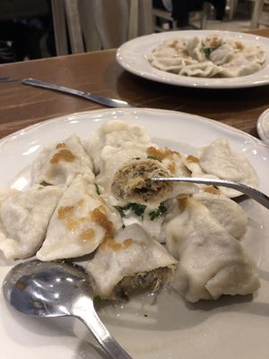 Vegan mushroom & cabbage pierogi ! Yum  at Pierogarnia Krakowiacy in Krakow