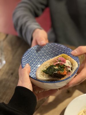 Falafel pitta  at Kukla in Valencia