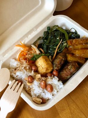 Affordable only 60.000 for this lunch box. at VeganHome in Hanoi