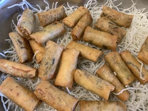 Fruit springrolls at VeganHome in Hanoi