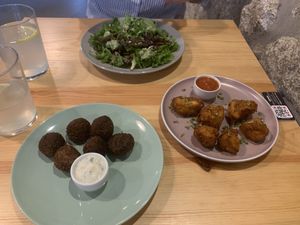 Falaffel and nuggets! at Kind Kitchen in Porto
