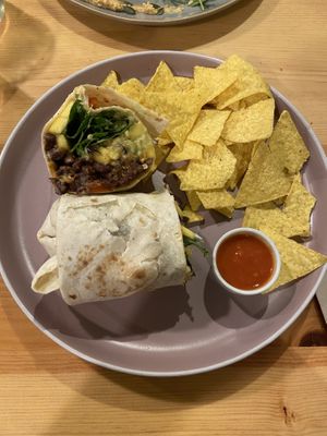 Wrap burrito at Kind Kitchen in Porto