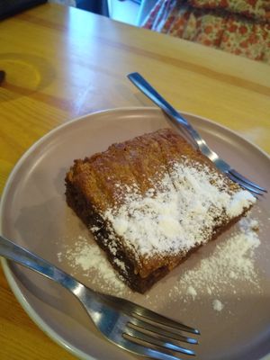 The best brownie! at Kind Kitchen in Porto