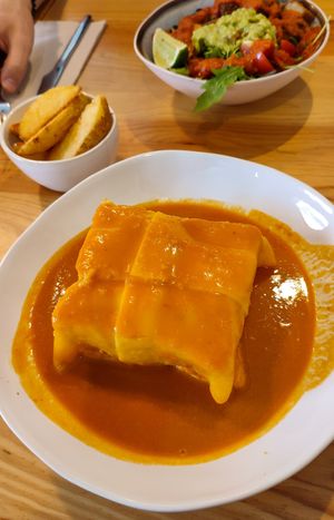 Vegan francesinha at Kind Kitchen in Porto