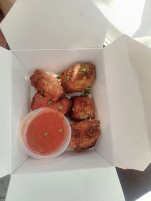 Tofu nuggets at Kind Kitchen in Porto