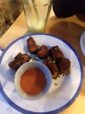Tofu nuggets at Kind Kitchen in Porto