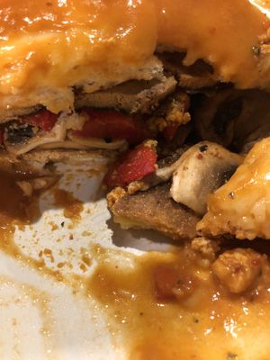 Inside of the Francesinha  at Kind Kitchen in Porto