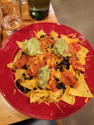 Nachos loaded at Kind Kitchen in Porto