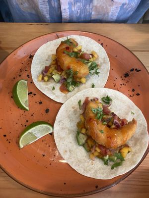 Shrimp tacos  at Kind Kitchen in Porto