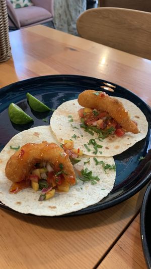 Tacos de “camarao"  at Kind Kitchen in Porto