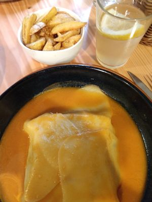 The francesinha sandwich at Kind Kitchen in Porto