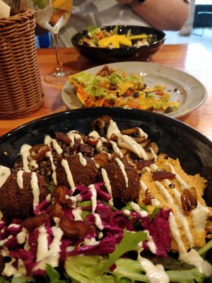 Taken before we demolished all the food :) at Kind Kitchen in Porto