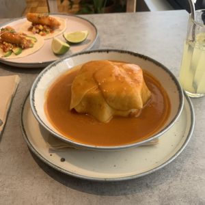Francesinha  at Kind Kitchen in Porto