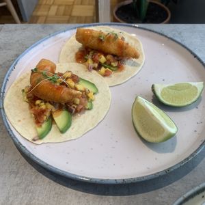 Shrimp tacos  at Kind Kitchen in Porto