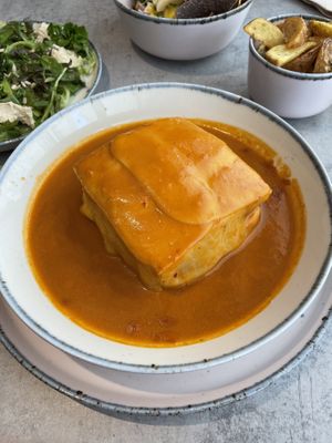 Francesinha  at Kind Kitchen in Porto