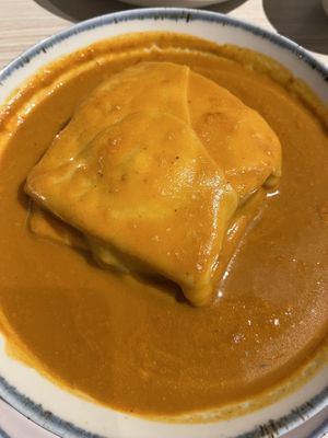 Francesinha  at Kind Kitchen in Porto