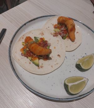 Shrimp Tacos at Kind Kitchen in Porto
