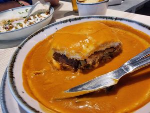 Francesinha at Kind Kitchen in Porto