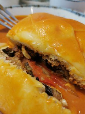 Francesinha at Kind Kitchen in Porto