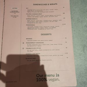 Menú at Kind Kitchen in Porto