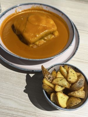 francesinha  at Kind Kitchen in Porto
