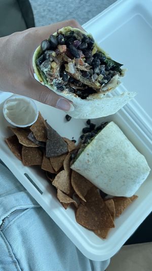 Bean burrito with Seitan  at Kind Kitchen in Porto