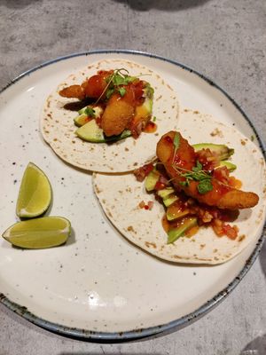 Vegan Shrimps tacos at Kind Kitchen in Porto