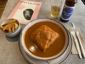 Francesinha  at Kind Kitchen in Porto