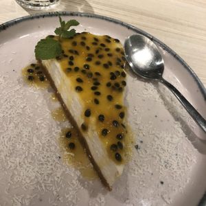 Passion fruit cheesecake   at Kind Kitchen in Porto