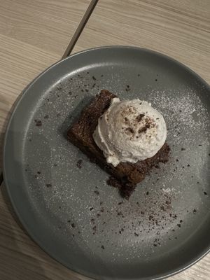 brownie with ice creamm  at Kind Kitchen in Porto