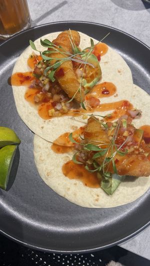 Tacos de “camarão"  at Kind Kitchen in Porto