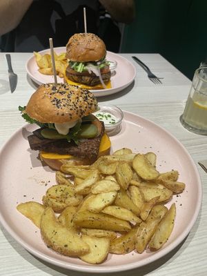 Seitan Burger  at Kind Kitchen in Porto