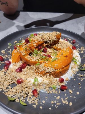 Pumpkin starter at Kind Kitchen in Porto