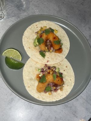 ‘Shrimp’ tacos   at Kind Kitchen in Porto