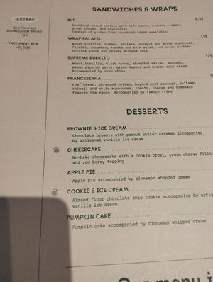 Menu at Kind Kitchen in Porto