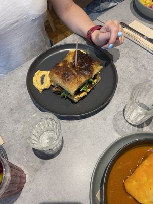 mushroom foccacia  at Kind Kitchen in Porto