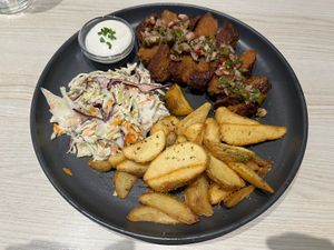 Seitan steak   at Kind Kitchen in Porto