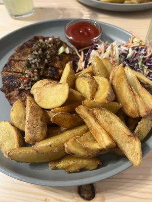 Saitan Steak  at Kind Kitchen in Porto