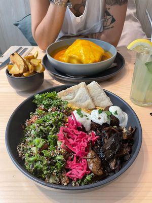 amazing food and desserts.   at Kind Kitchen in Porto