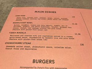 Menù  at Kind Kitchen in Porto